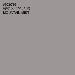 #9C9796 - Mountain Mist Color Image